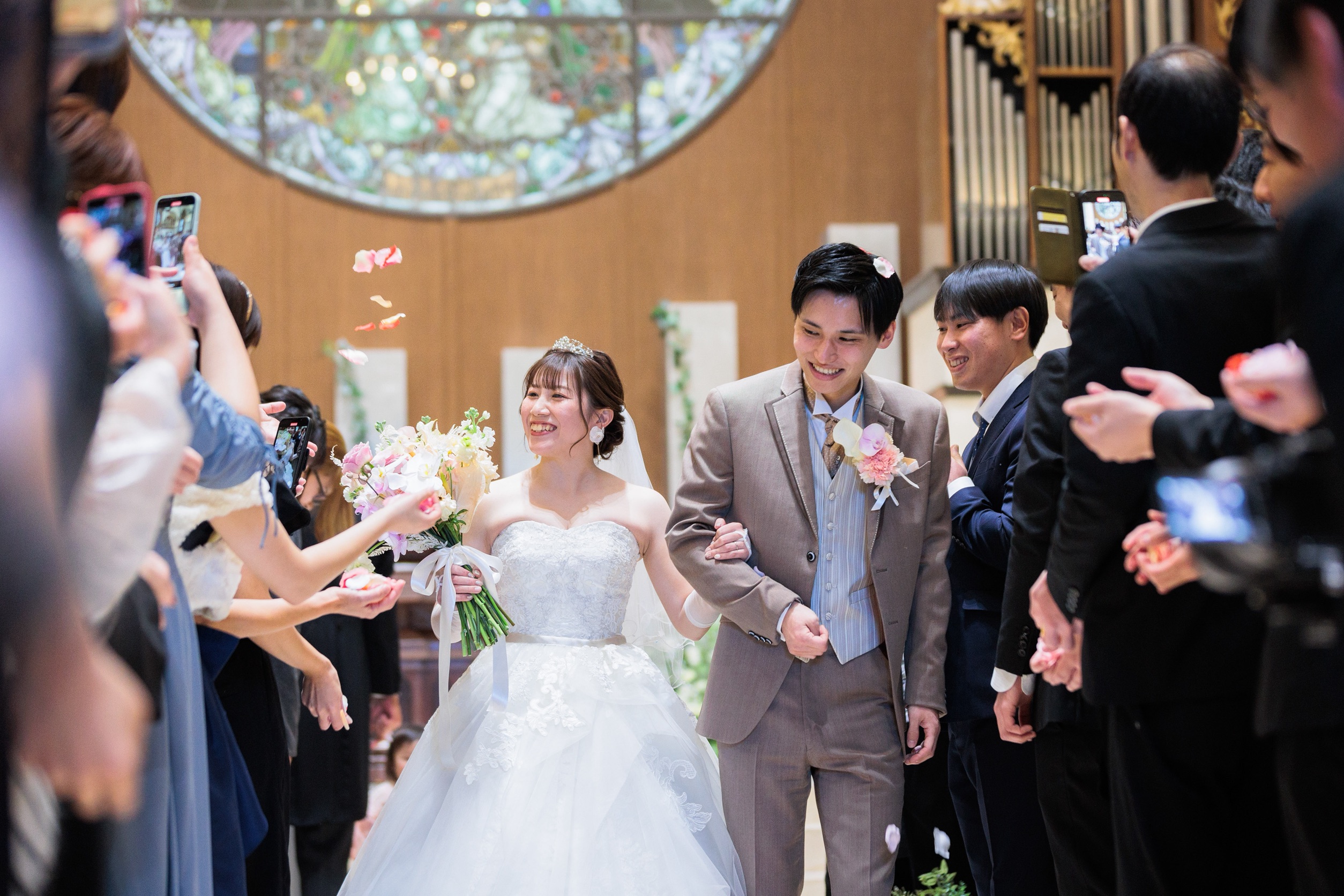 挙式　退場シーン