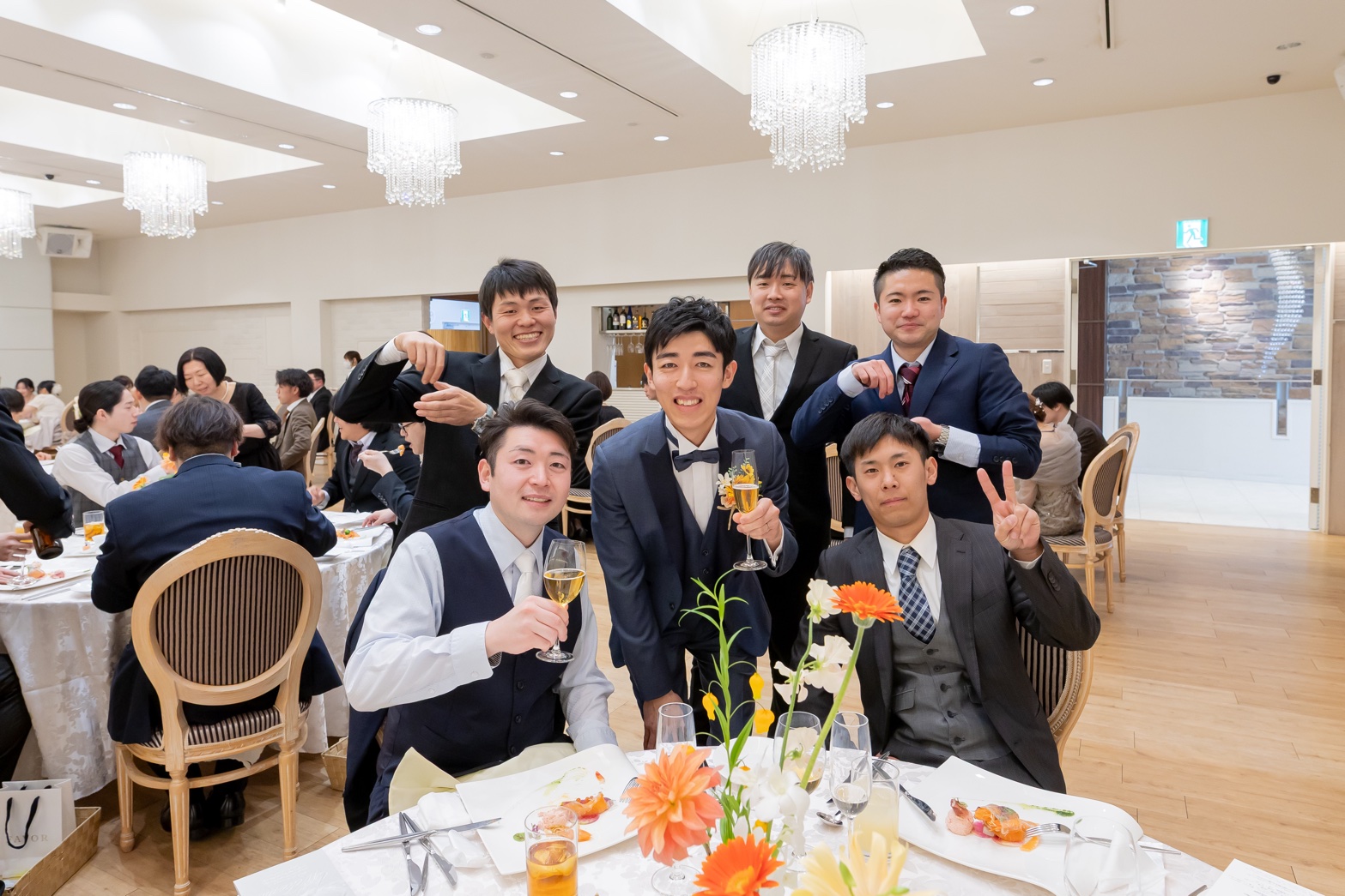 新郎様とゲストの写真